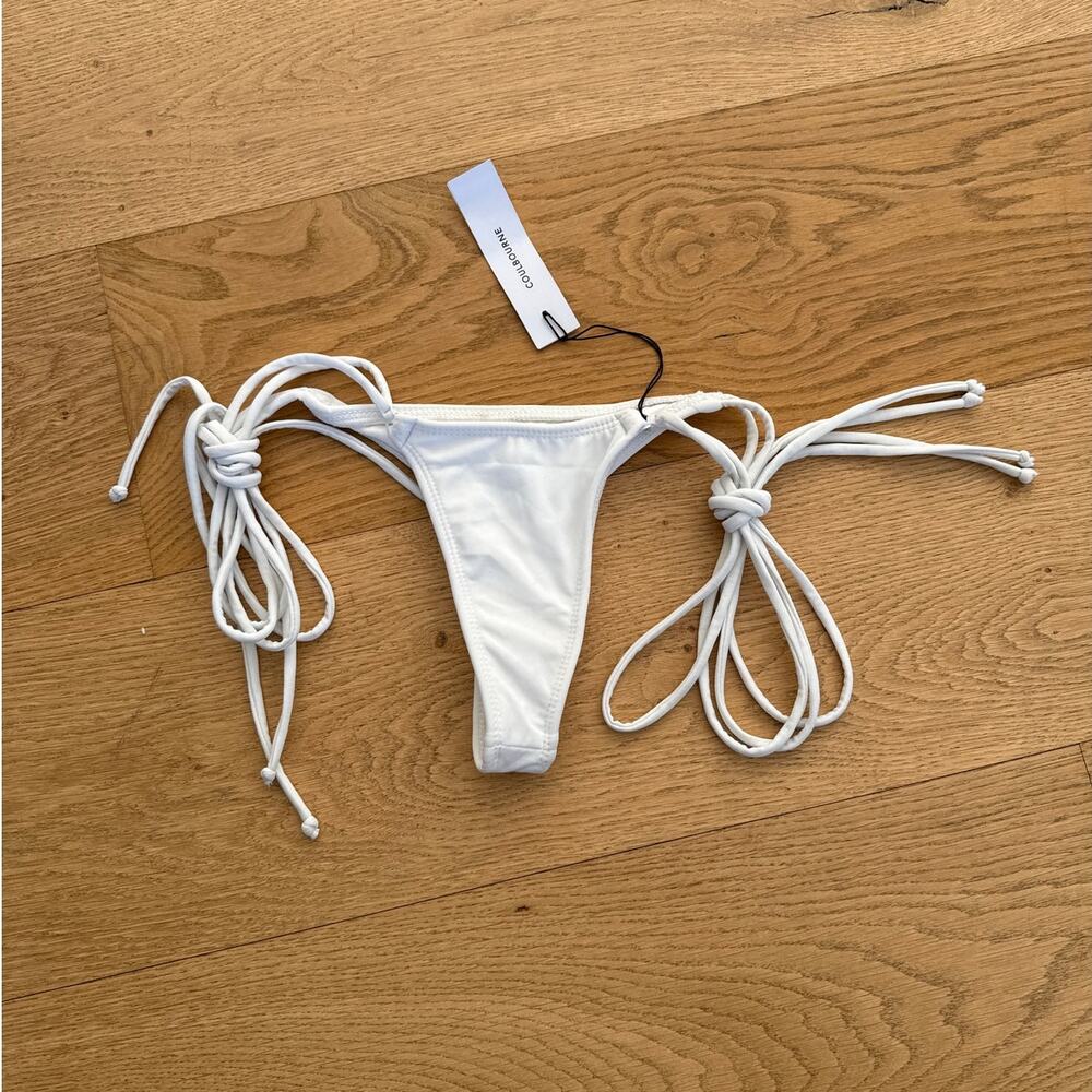 Coulbourne - Boa Bikini Bottoms in White